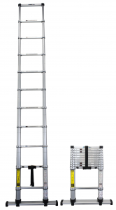 Met een telescoopladder bereik je snel een werkhoogte van 5 tot 6 meter. Eenvoudig te vervoeren en op te stellen bij gebruik✓ Altijd uit voorraad leverbaar✓