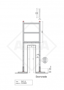 Gevelladder of overstapbordes ALGAGLC-4