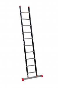 Enkele ladder met stabiliteitsbalk leverbaar van 6 t/m 24 sporten