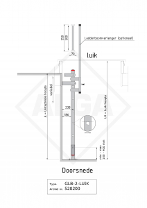 Gevelladder voor dakluik GLB-2-LUIK