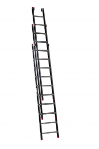 De professionele Empire 3 delige opsteekladder van ALGA is leverbaar van 3x7 tot 3x12 sporten. Lengte ladder 7,6 m. maximale werkhoogte ladder 9 m.✓