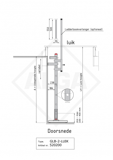 Gevelladder GLB-210-LUIK