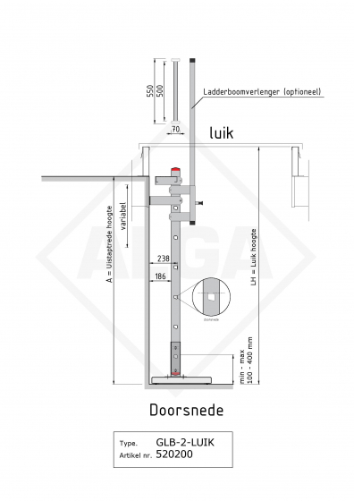 Gevelladder GLB-211-LUIK