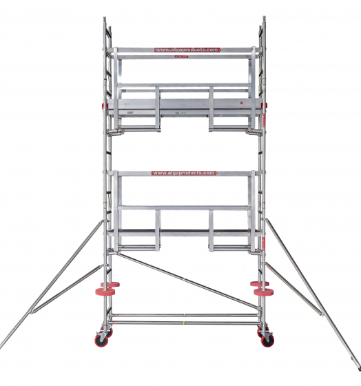 Rolsteiger smal  0,75 x 3,00 m. met voorloopleuning RSAGR3004