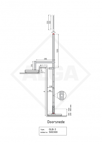 Gevelladder GLB-302