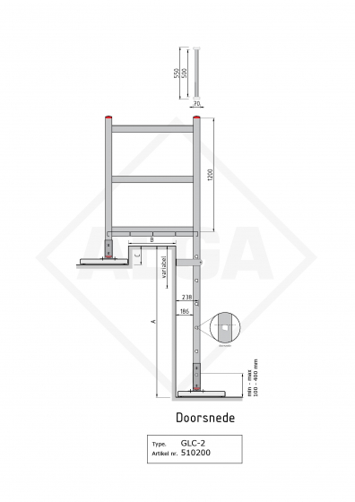 Gevelladder GLC-206