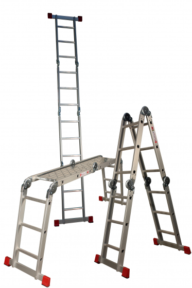 Vouwladder 4x3 sport Type VL403EN met metalen platform