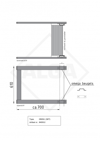 Uitstaporen kooiladder en Geveladder (set 2 stuks)