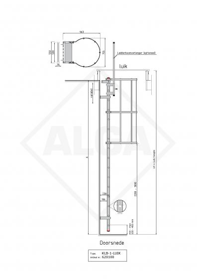 Kooiladder LUIK-KLB-120