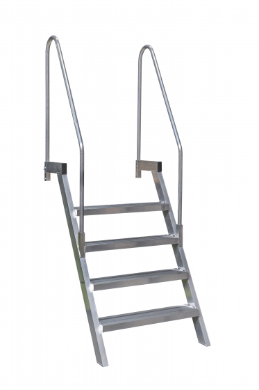 Aluminium Bulwark ladder 2 leuningen