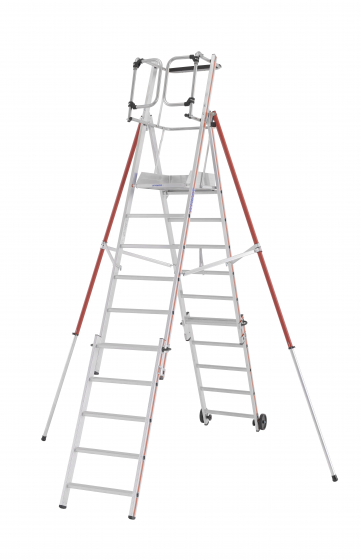 Platformladder 6-10 sporten Uitschuifbaar