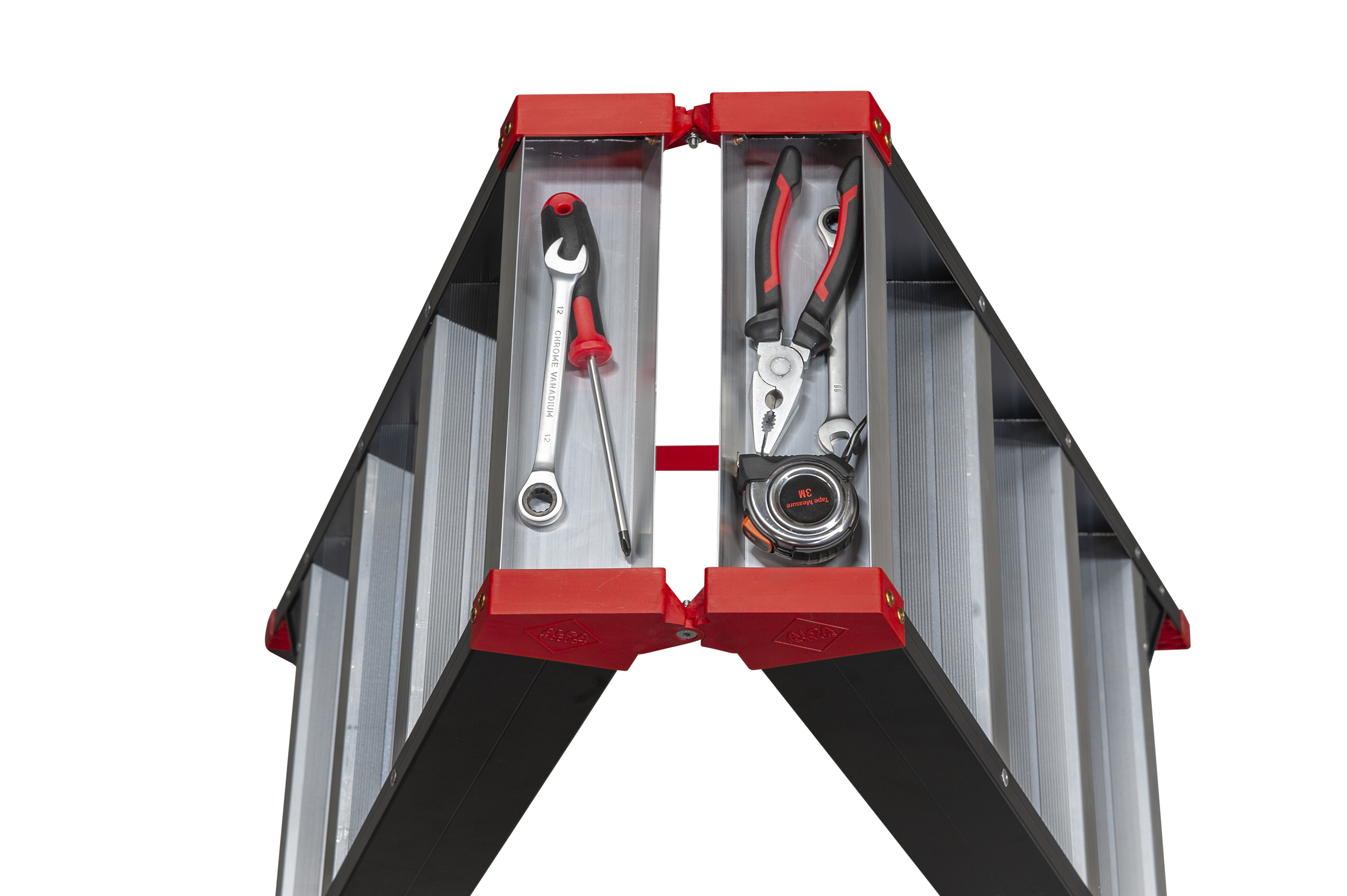 Dubbele trap 4 treden | Professioneel gebruik✓ NEN 2484✓