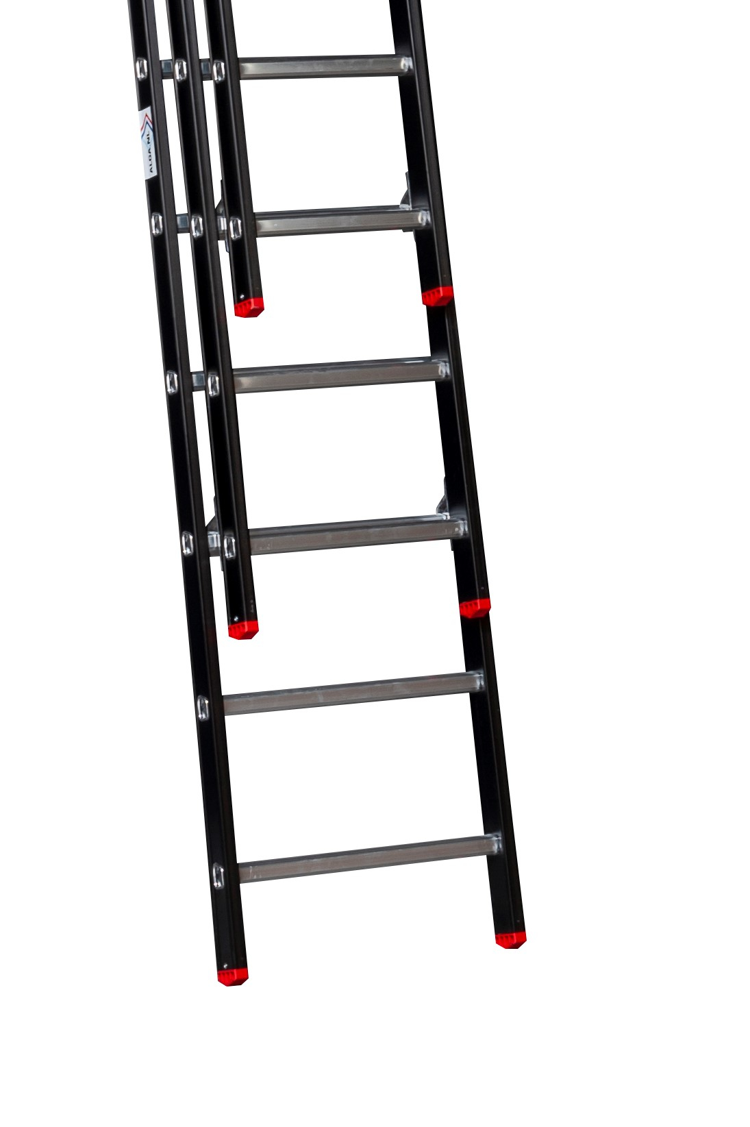 Opsteekladder kopen? 3 delige ladder 3x7 met ladderhaken