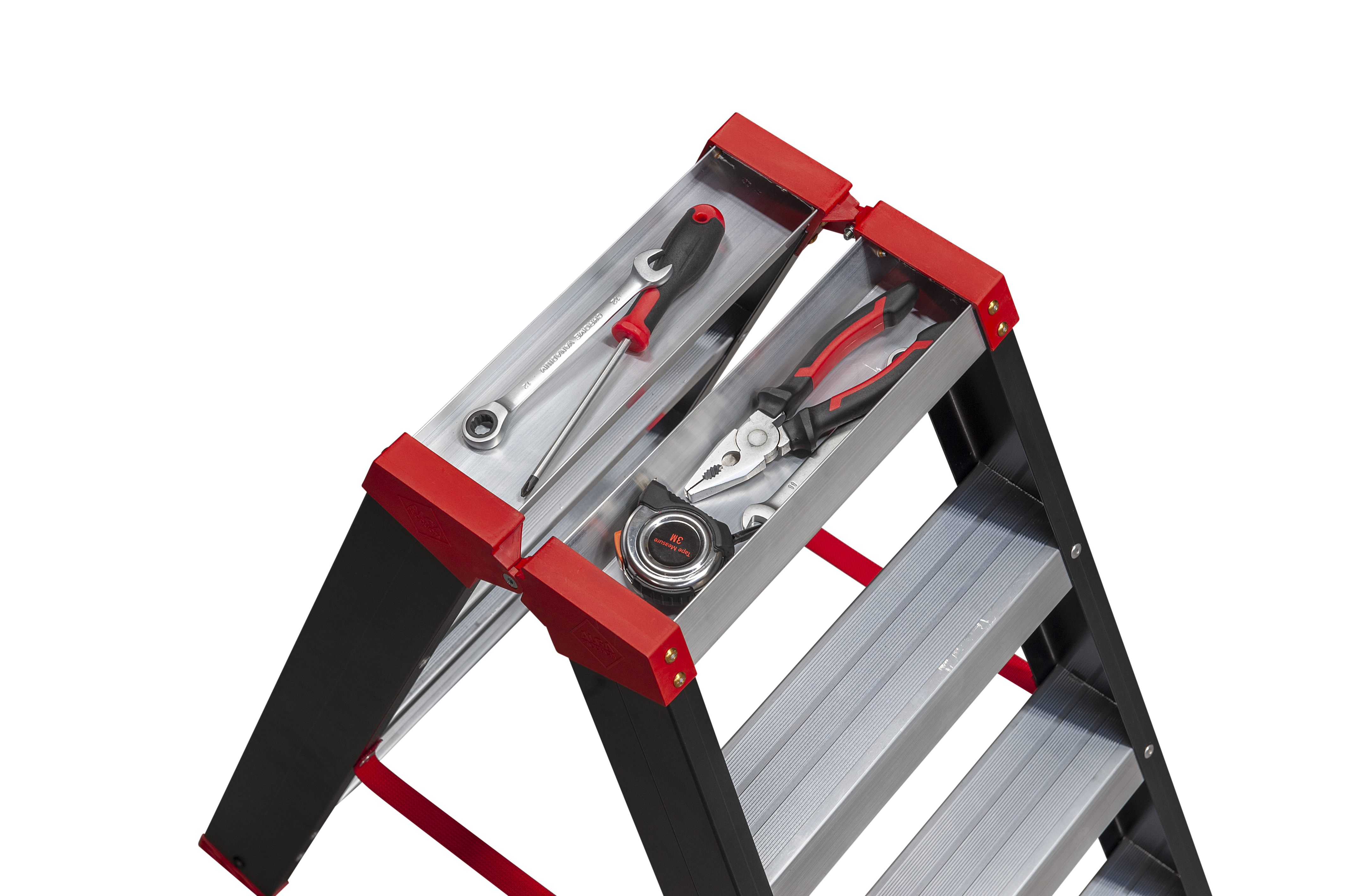 Dubbele trap 4 treden | Professioneel gebruik✓ NEN 2484✓