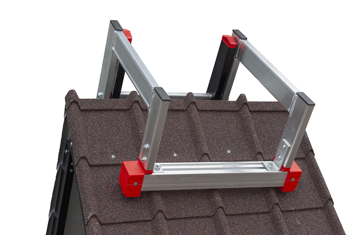 Dakladder 1x15 met nokhaak Veilig werken op schuine daken