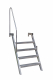 Aluminium bulwark ladder leuning links of rechts uitwisselbaar