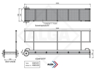 Aluminium gangway 3 meter (binnenvaart) 400103