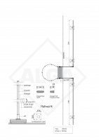 Hekwerk dakrand meelopend lengte 2,10 meter (set) 840056