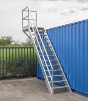 Containertrap voor tijdelijke unit,  bouwkeet of opslagcontainer