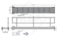 Aluminium gangway 4 meter (binnenvaart) 400104
