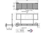 Aluminium gangway 2 meter (binnenvaart) 400102