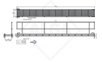 Aluminium gangway 6 meter (binnenvaart) 400106